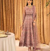 Anamta - V16D06 Embroidered Net Pink-02