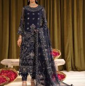 Daim - V16D08 Embroidered Chiffon Blue-02