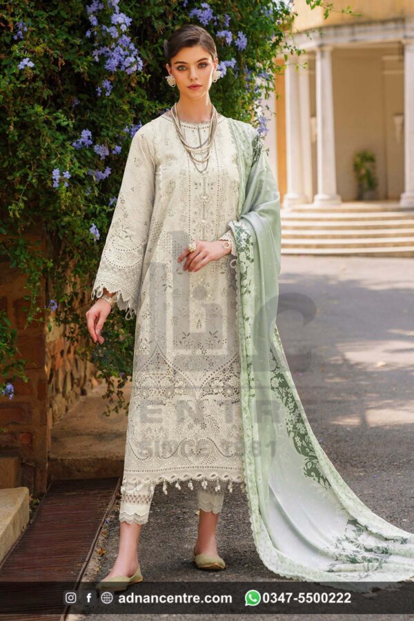 EMBROIDERED PRINTED LAWN SL12-D01